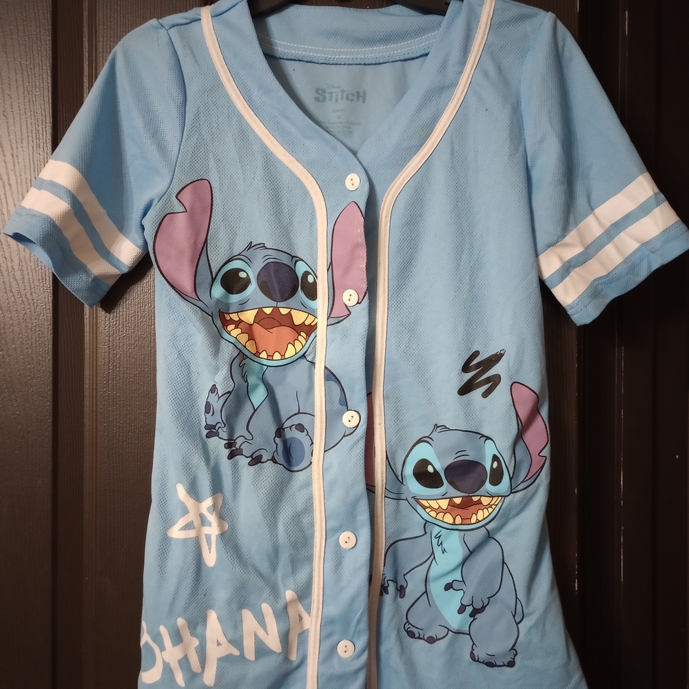 Graphic Kids Baseball Jersey - Light Blue